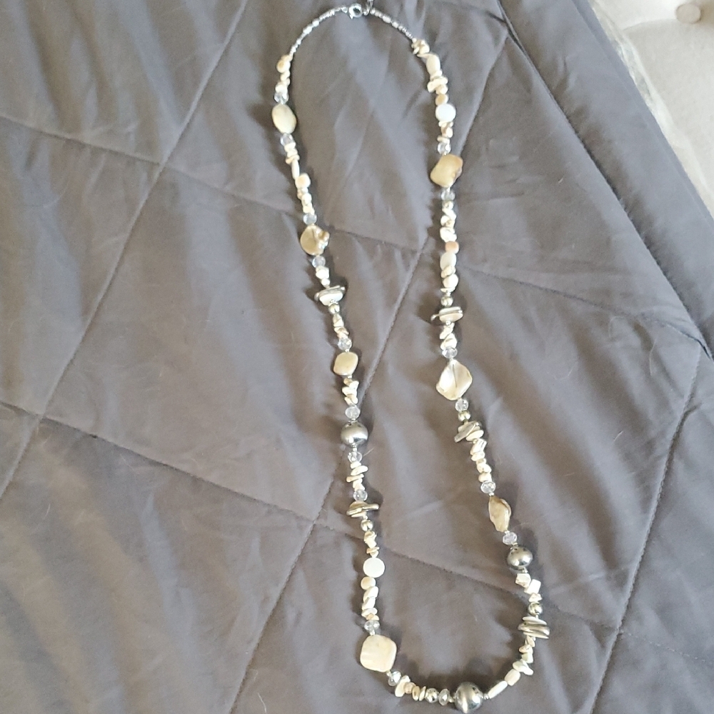 Elegant Pearl and Stone Necklace